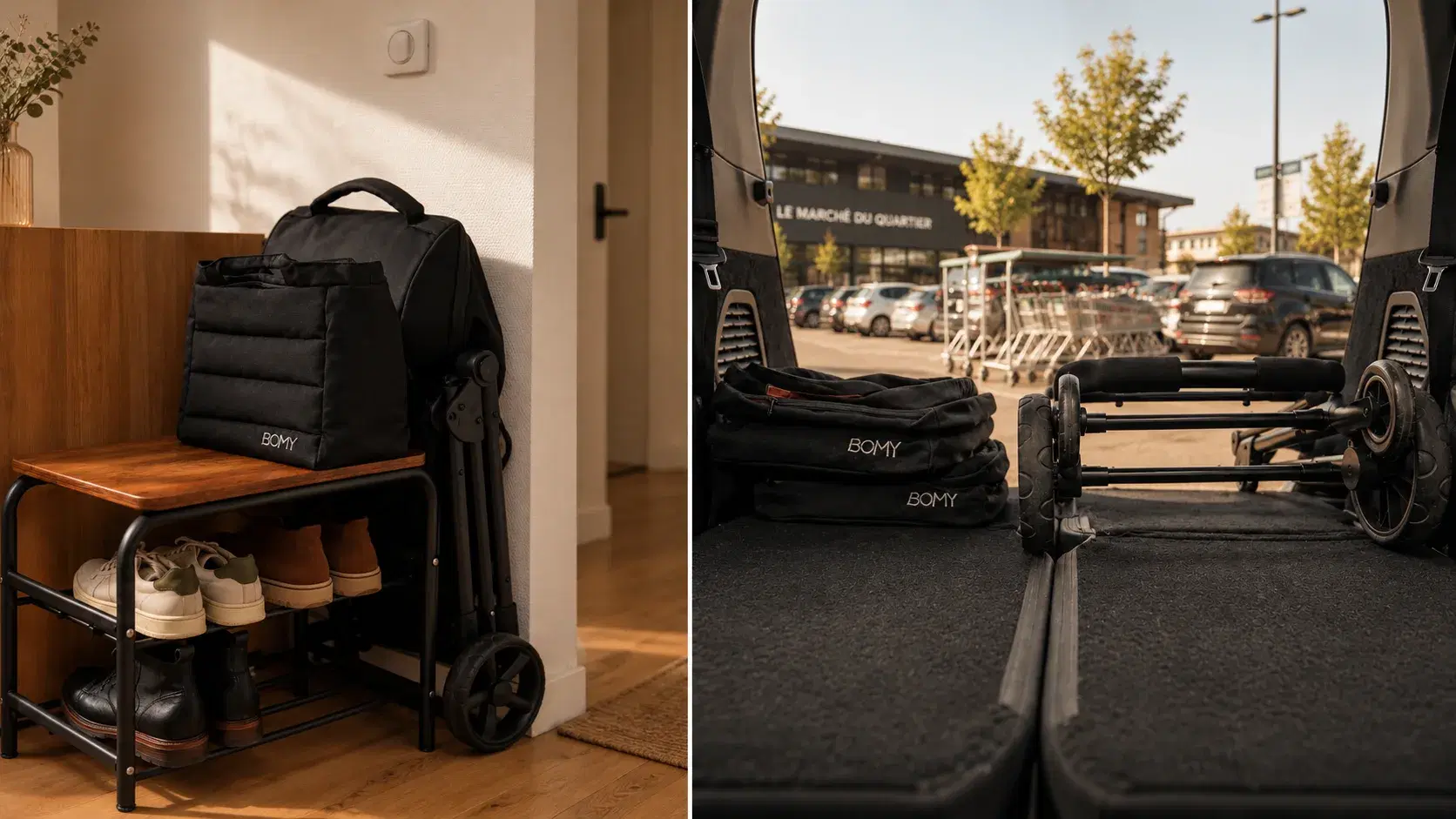 Chariot de courses pliable : comment le ranger dans un petit espace ?